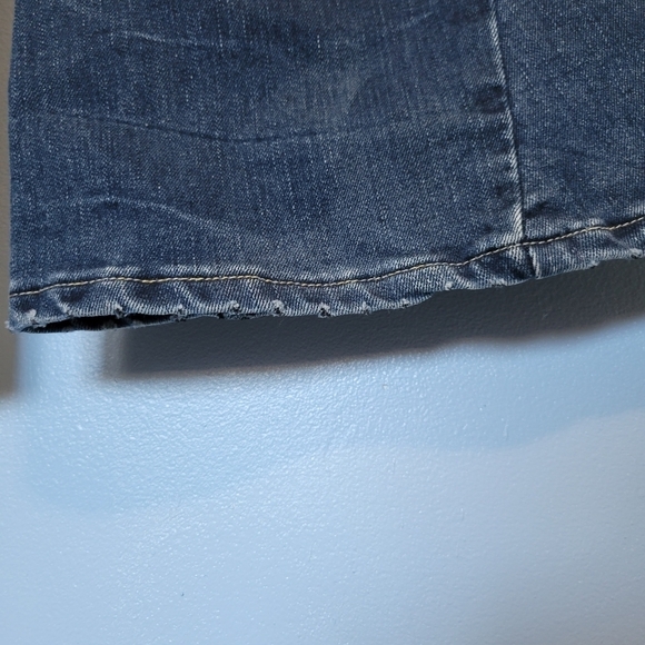 Bisou Bisou Bohemian Rhapsody Y2K Low-rise Flare Jeans Size 2 in Blue - Picture 3 of 13